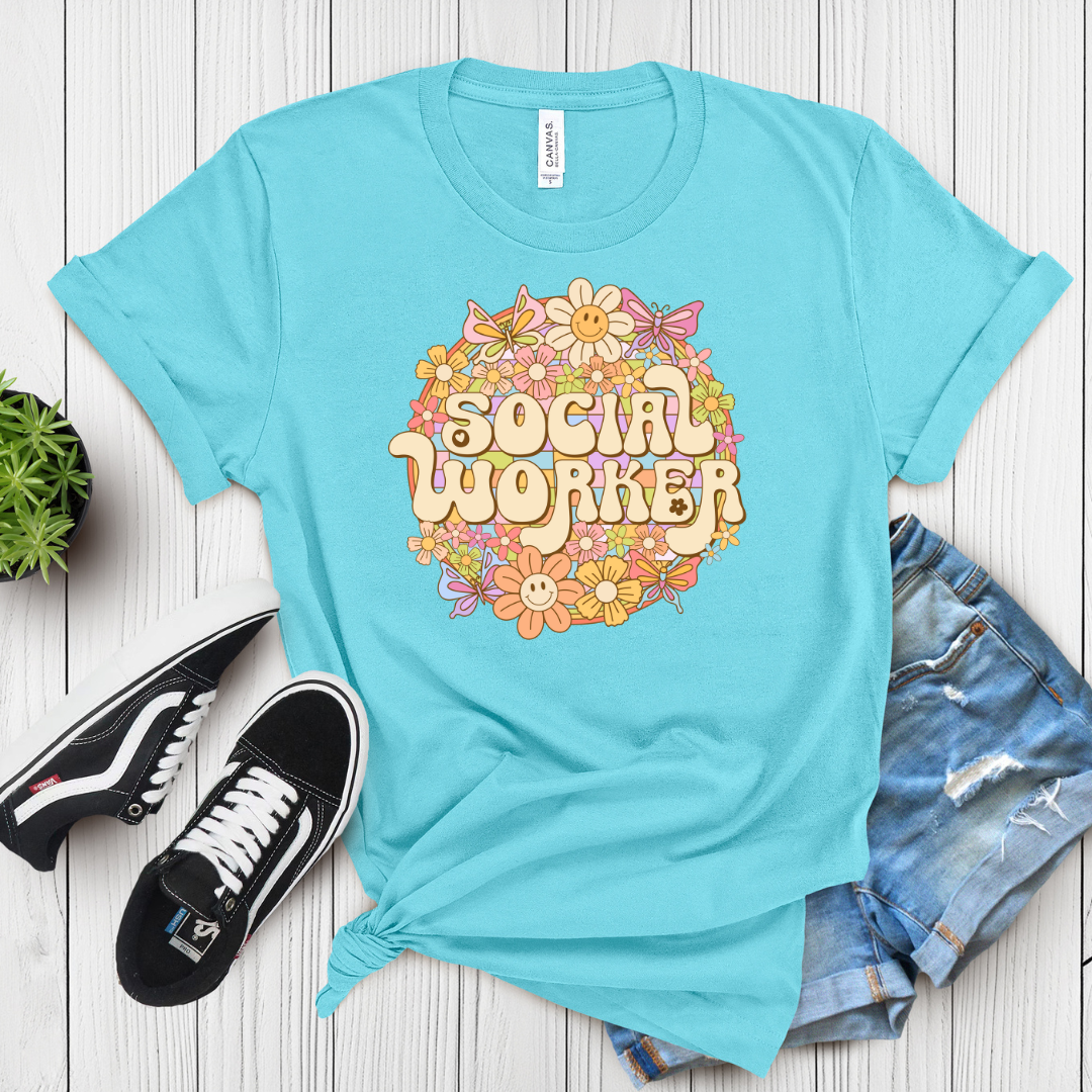 Blooming with Purpose Social Worker T-Shirt