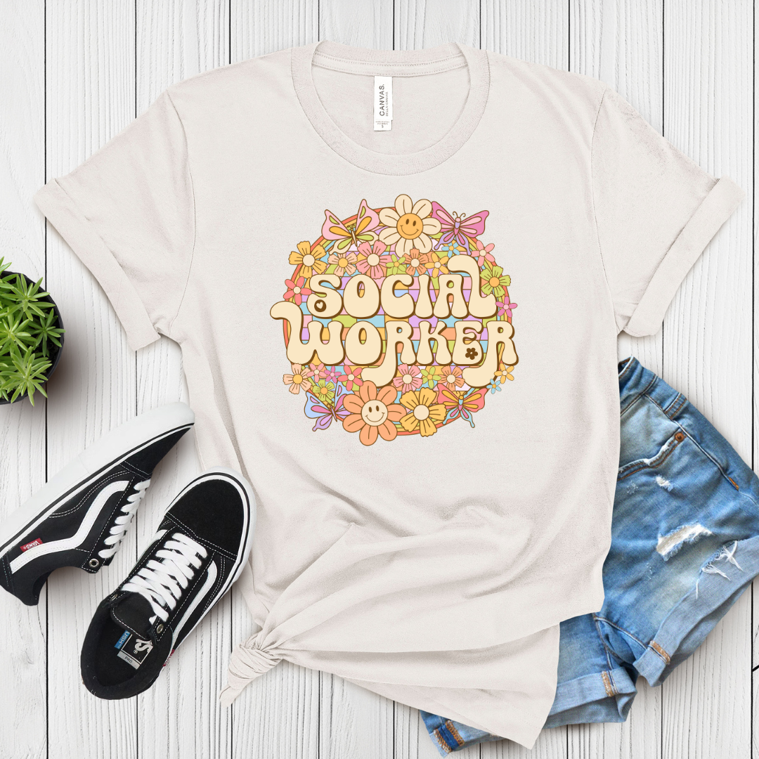 Blooming with Purpose Social Worker T-Shirt