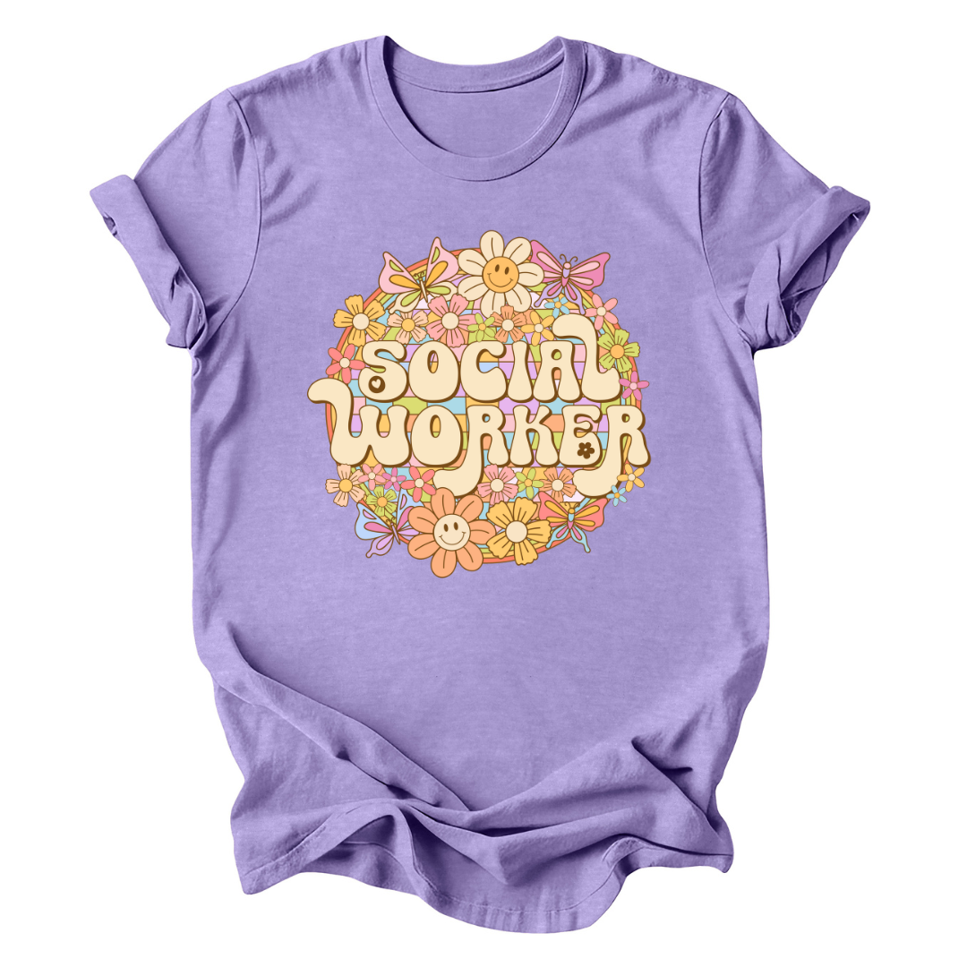 Blooming with Purpose Social Worker T-Shirt