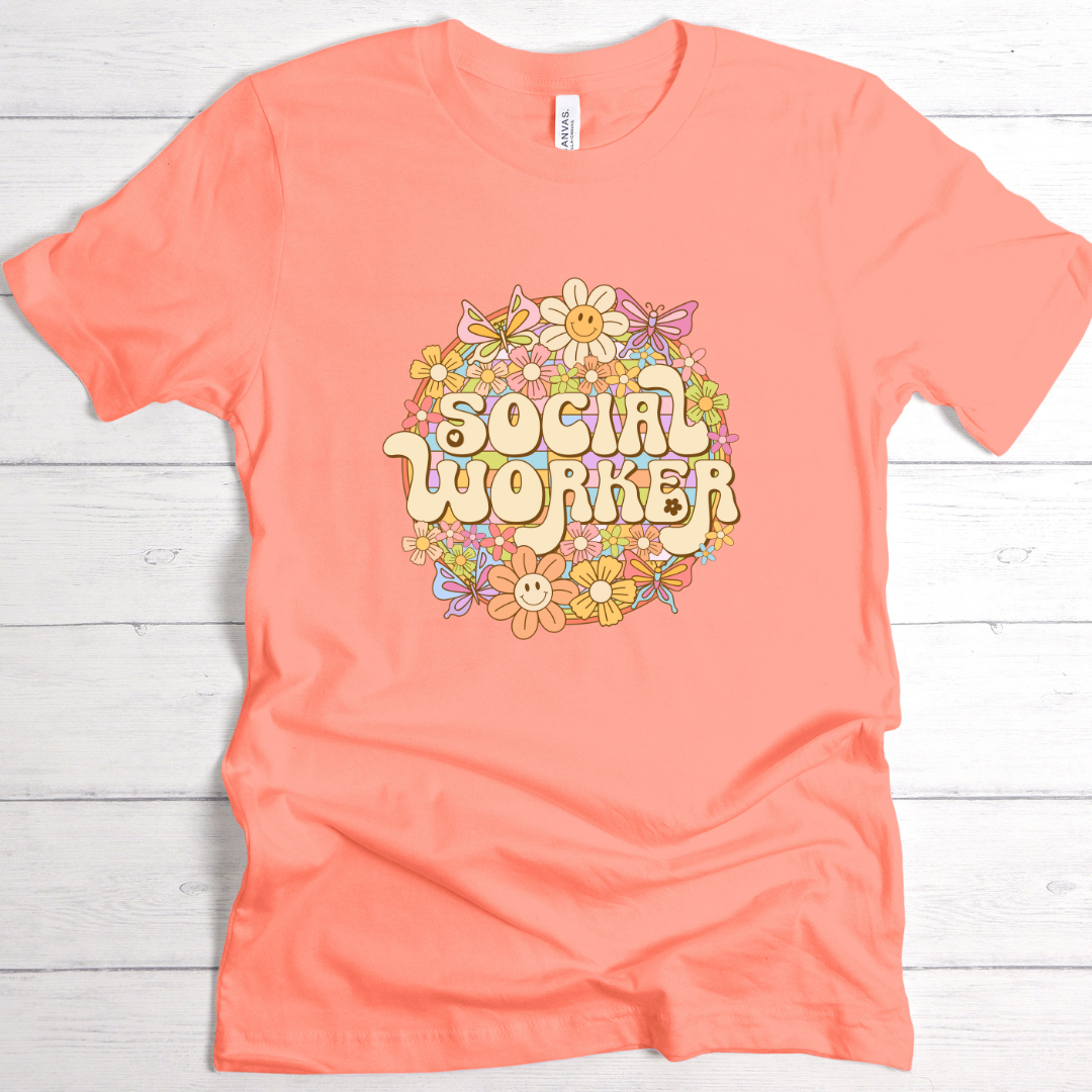 Blooming with Purpose Social Worker T-Shirt