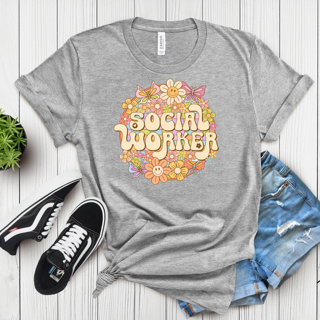 Blooming with Purpose Social Worker T-Shirt