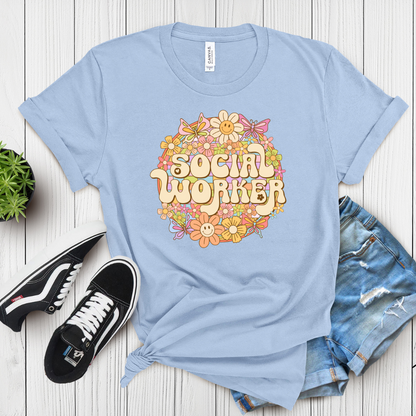 Blooming with Purpose Social Worker T-Shirt