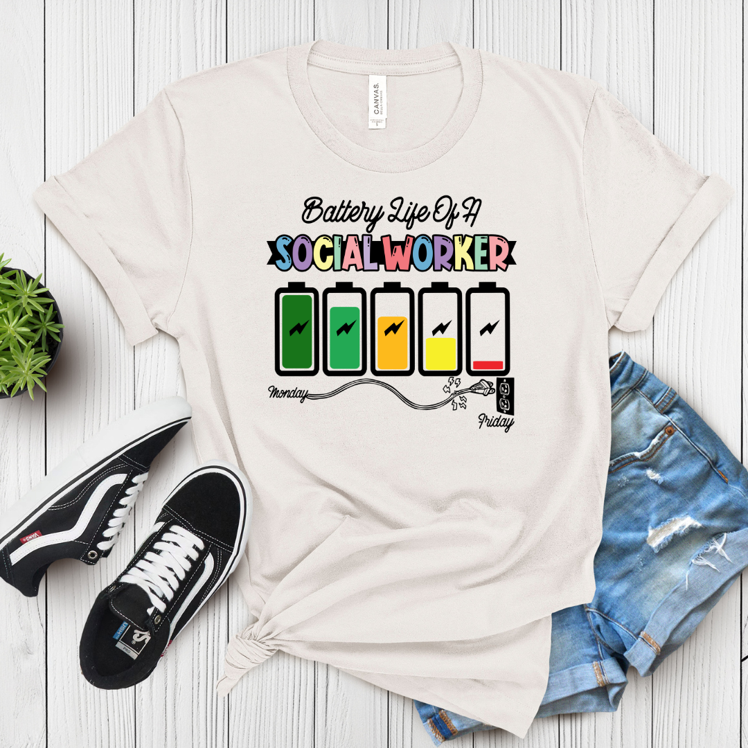 Drained but Driven Social Work T-Shirt
