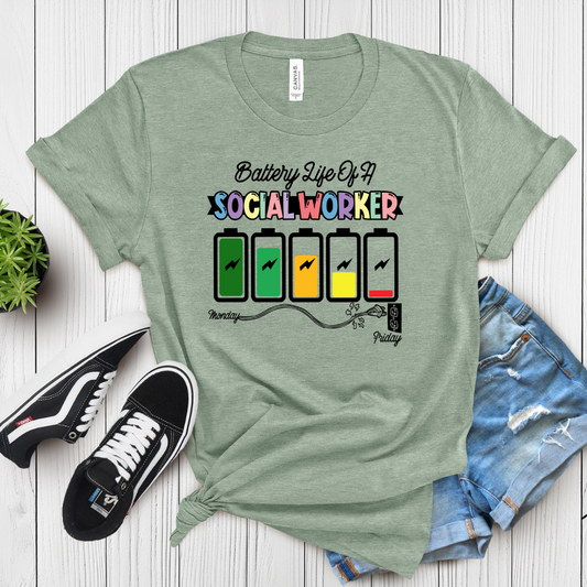 Drained but Driven Social Work T-Shirt