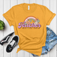 A gray t-shirt with the text 'Teacher. Teach.