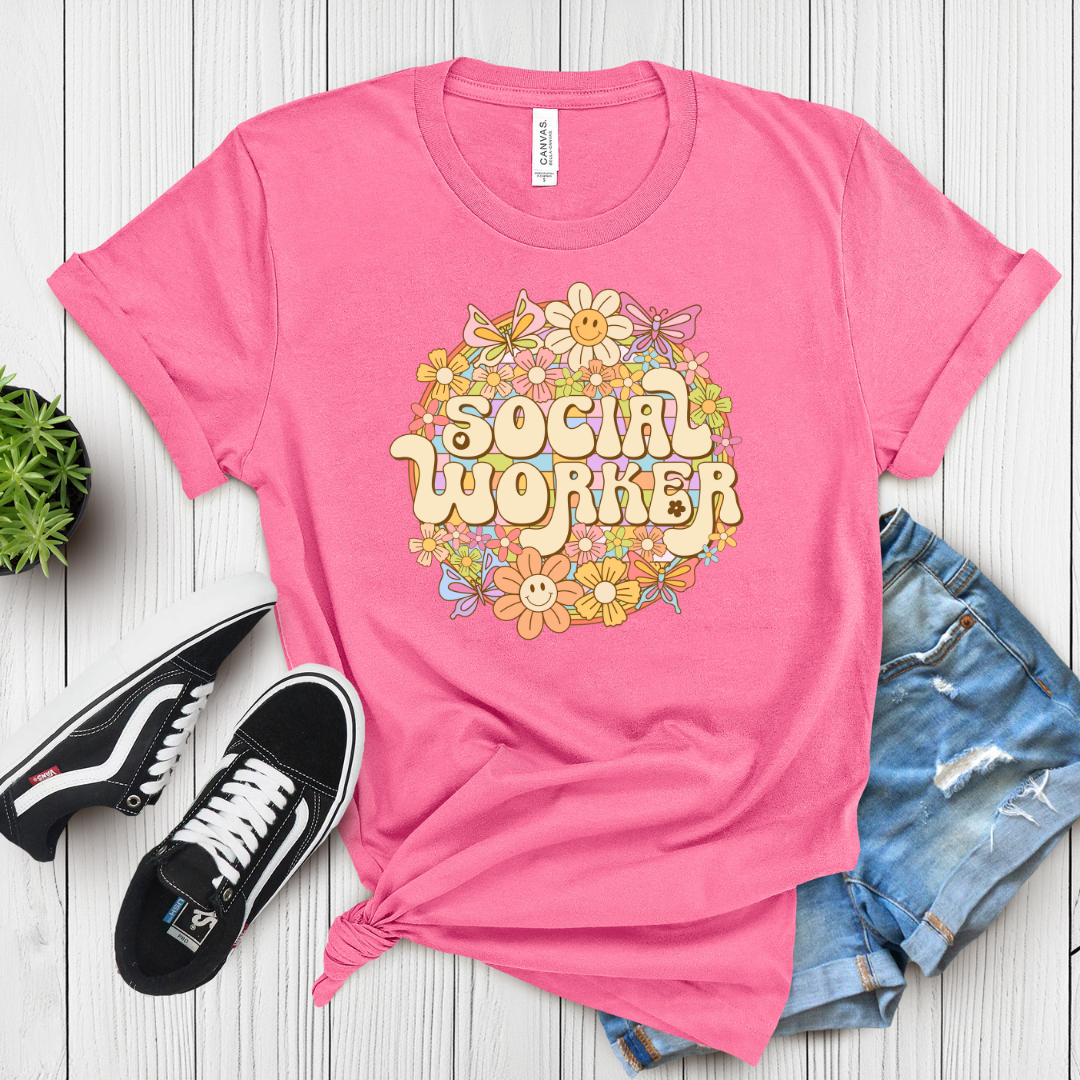 Blooming with Purpose Social Worker T-Shirt