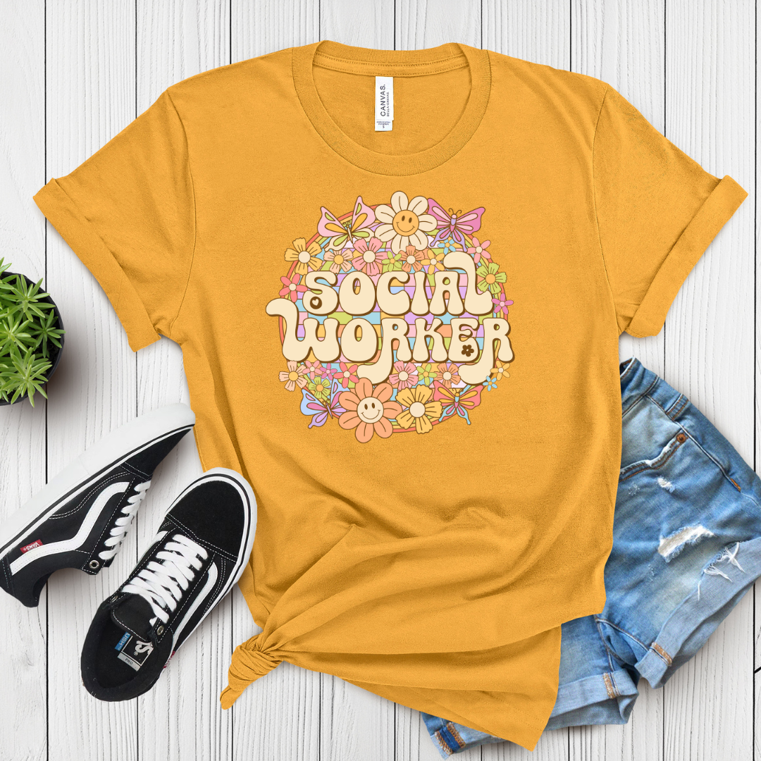 Blooming with Purpose Social Worker T-Shirt