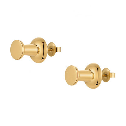 18K gold plated stainless steel stud earrings with a simple, contemporary design.
