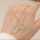 Gold butterfly necklace 